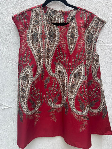 WOMEN'S SHIRT - MAROON - H4978-C12