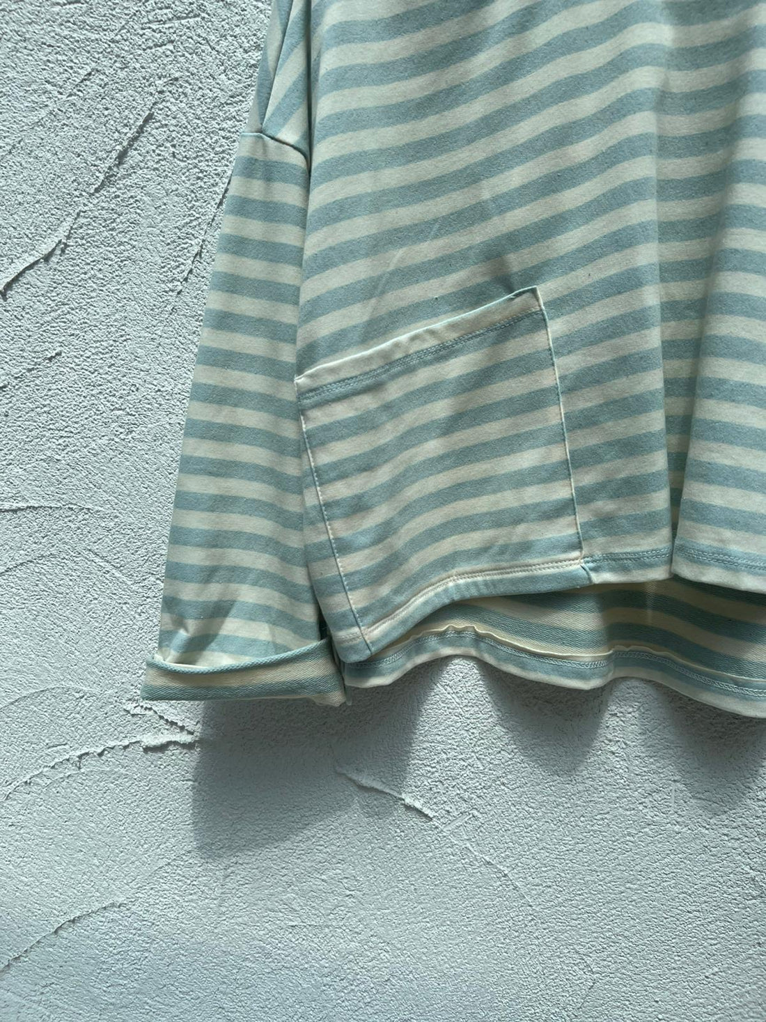 MAGLIA DA DONNA - OFF WHITE & LIGHT BLUE - 9337
