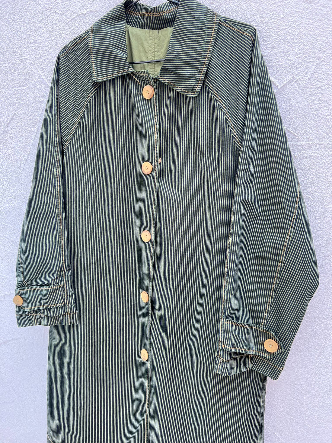 VESTE GILET - OLIVE GREEN & BLACK - 2000145-newsey