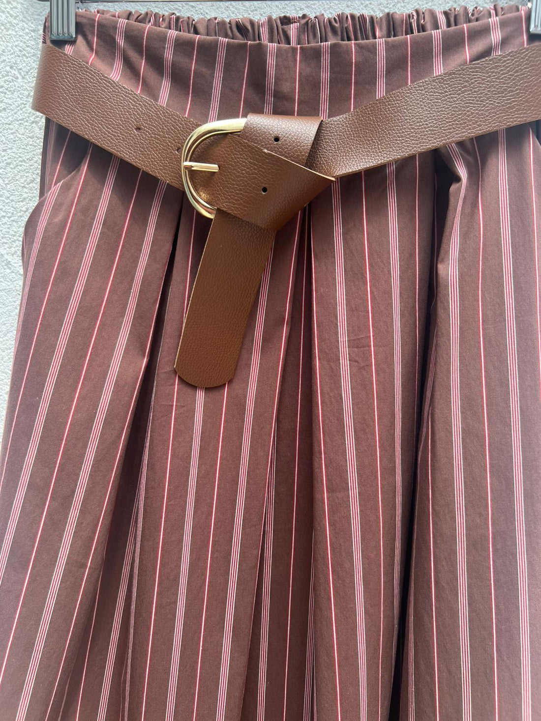 JUPE/SKIRT - BROWN, RED & WHITE - 52123PNST