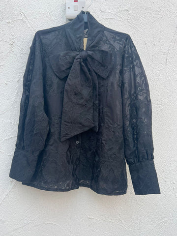 WOMEN'S SHIRT - BLACK - H4257-Q75