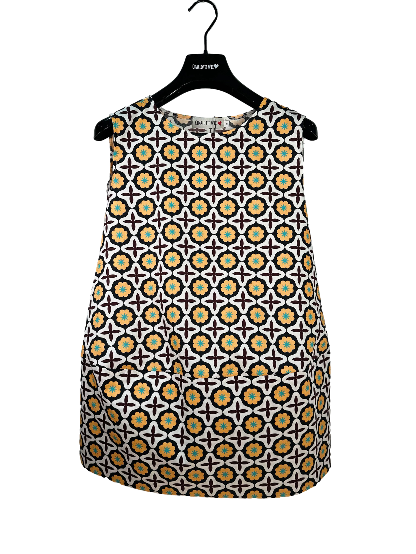 Top Max Printed Popline - Capri Yellow