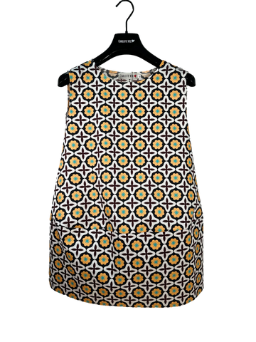 Top Max Printed Popline - Capri Yellow