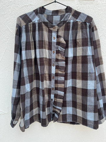 CHEMISE/TUNIQUE - BLUE & GRAY - 19789-8316