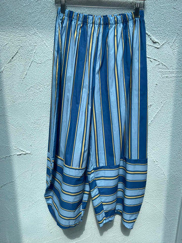 WOMEN'S PANTS - BLUE & YELLOW - H4957-C12