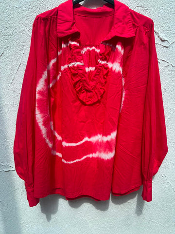CHEMISE/TUNIQUE - RED & WHITE - 80996