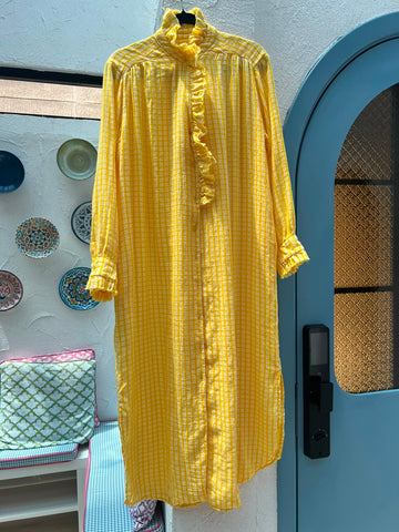 ROBE/DRESS - YELLOW & WHITE - 83194