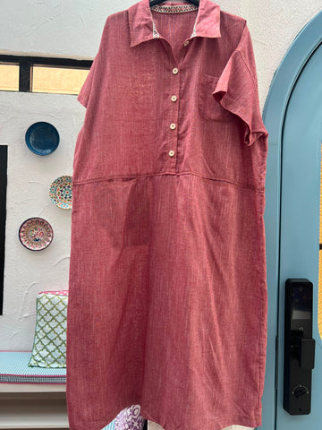 DRESS - MAROON - ML3561