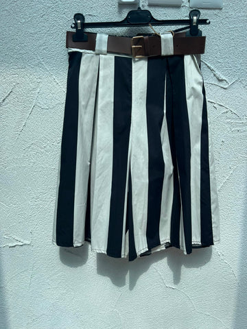 WOMEN'S PANTS - BLACK & WHITE - H4632-C12