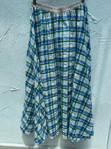 JUPE/SKIRT - PURPLE, WHITE & GREEN - 2024132b