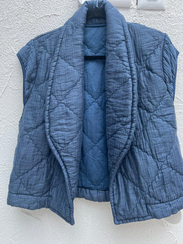 VESTE GILET - NAVY BLUE - 96014