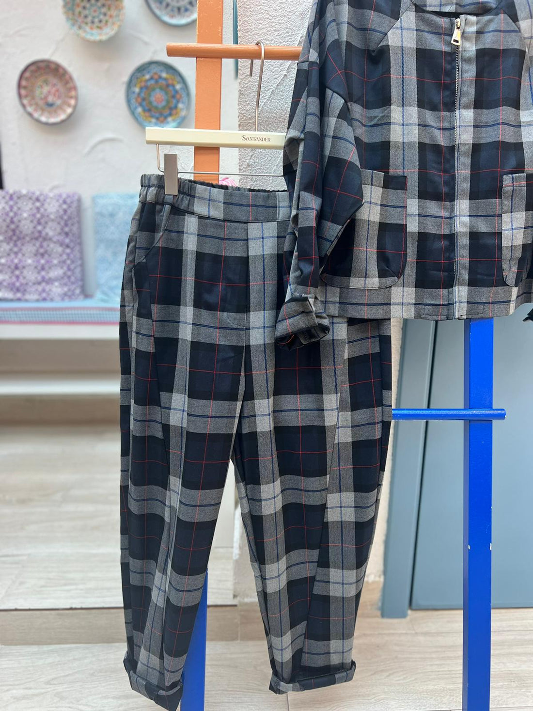 GIACCA - GRAY & NAVY BLUE - 9189