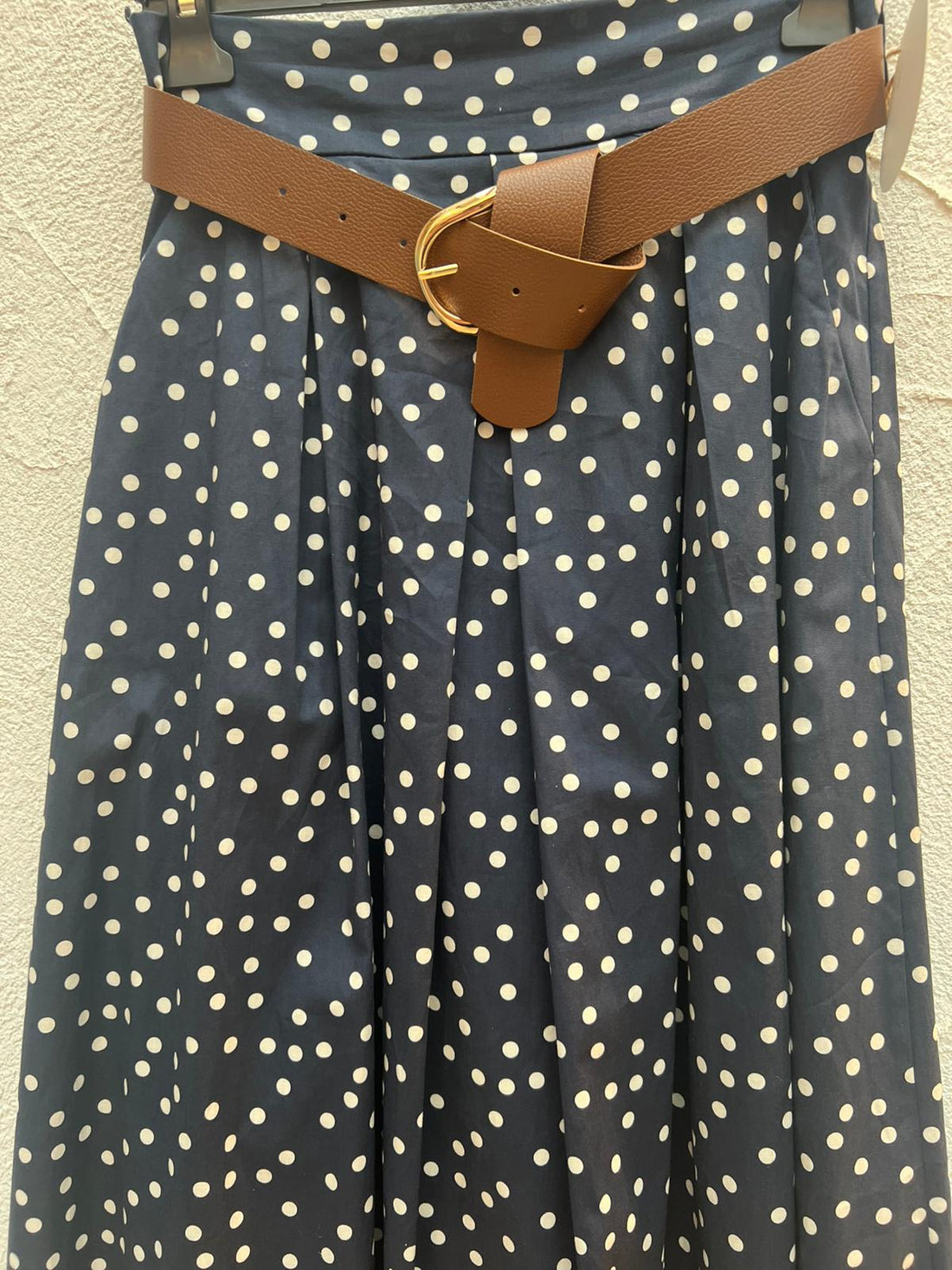 JUPE/SKIRT - NAVY BLUE & WHITE - 52123-POST