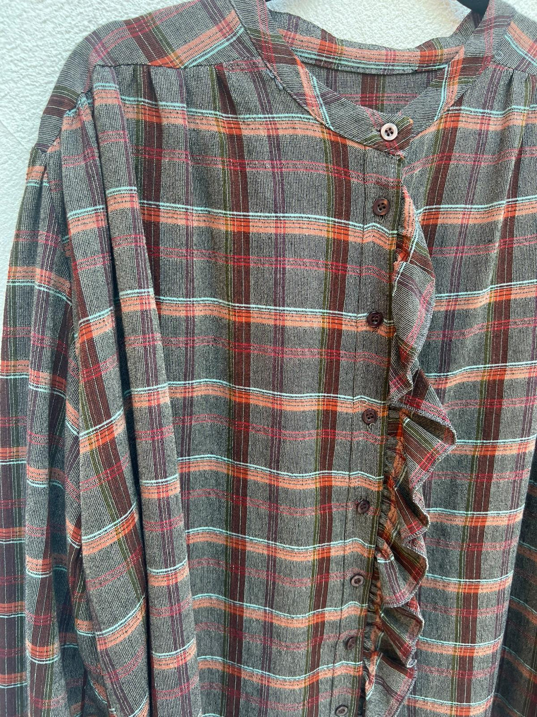 CHEMISE/TUNIQUE - BROWN & MAROON - 19789-6855