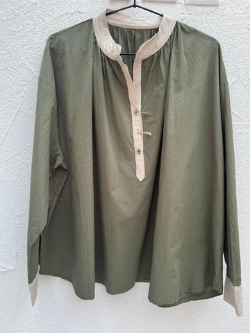 CHEMISE/TUNIQUE - OLIVE GREEN - M19567-3495
