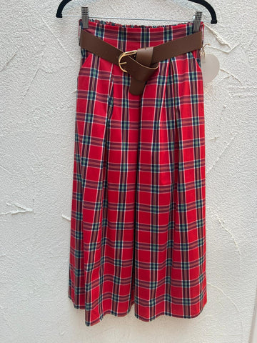 JUPE/SKIRT - RED, BLUE & GREEN - 52123PNST