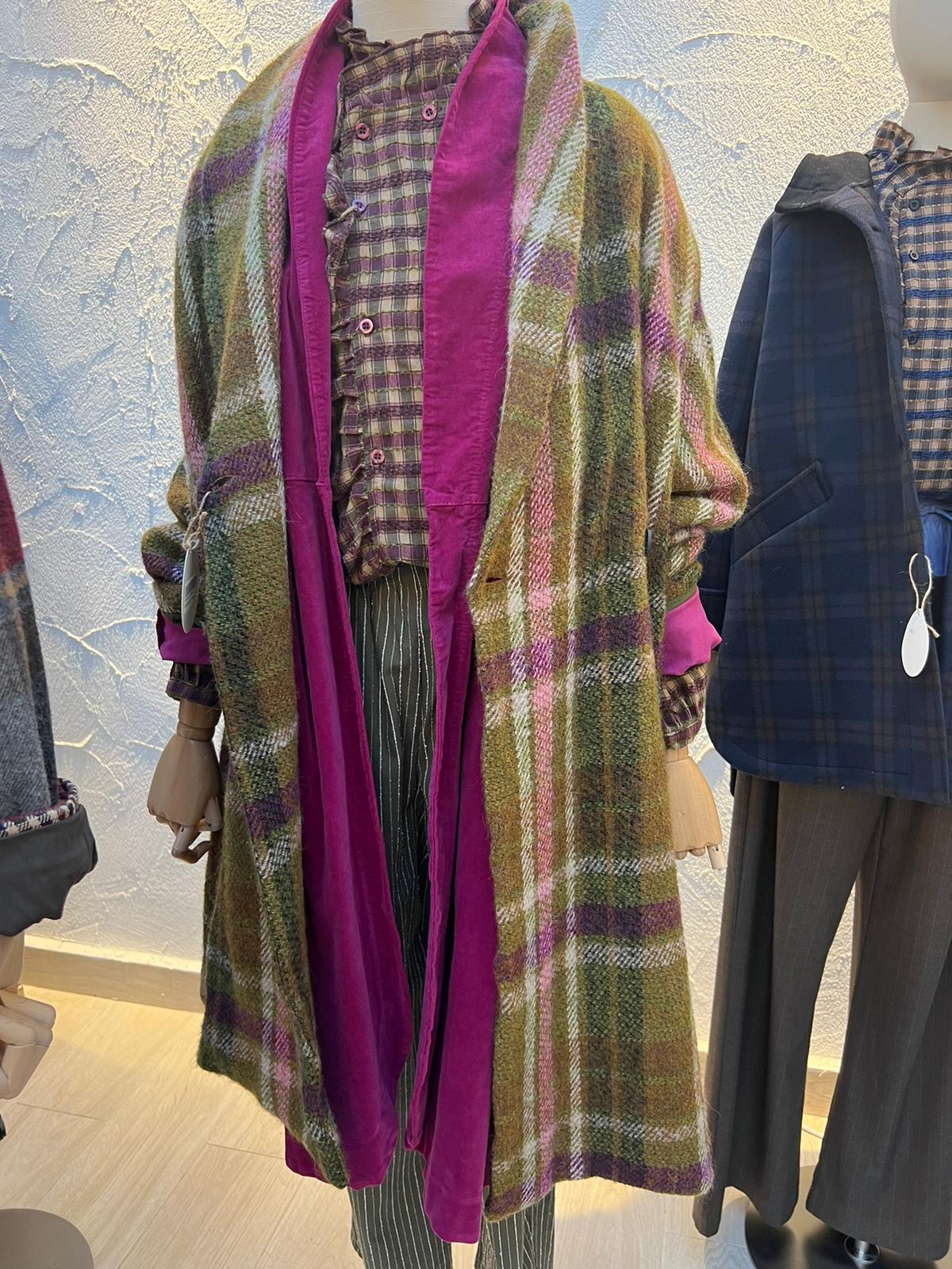 MANTEAU/PANCHO-COAT - PINK & GREEN - 2000128-8218