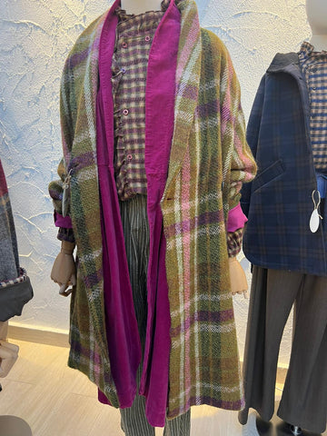 MANTEAU/PANCHO-COAT - PINK & GREEN - 2000128-8218