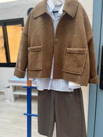 VESTE GILET - BROWN - 6340