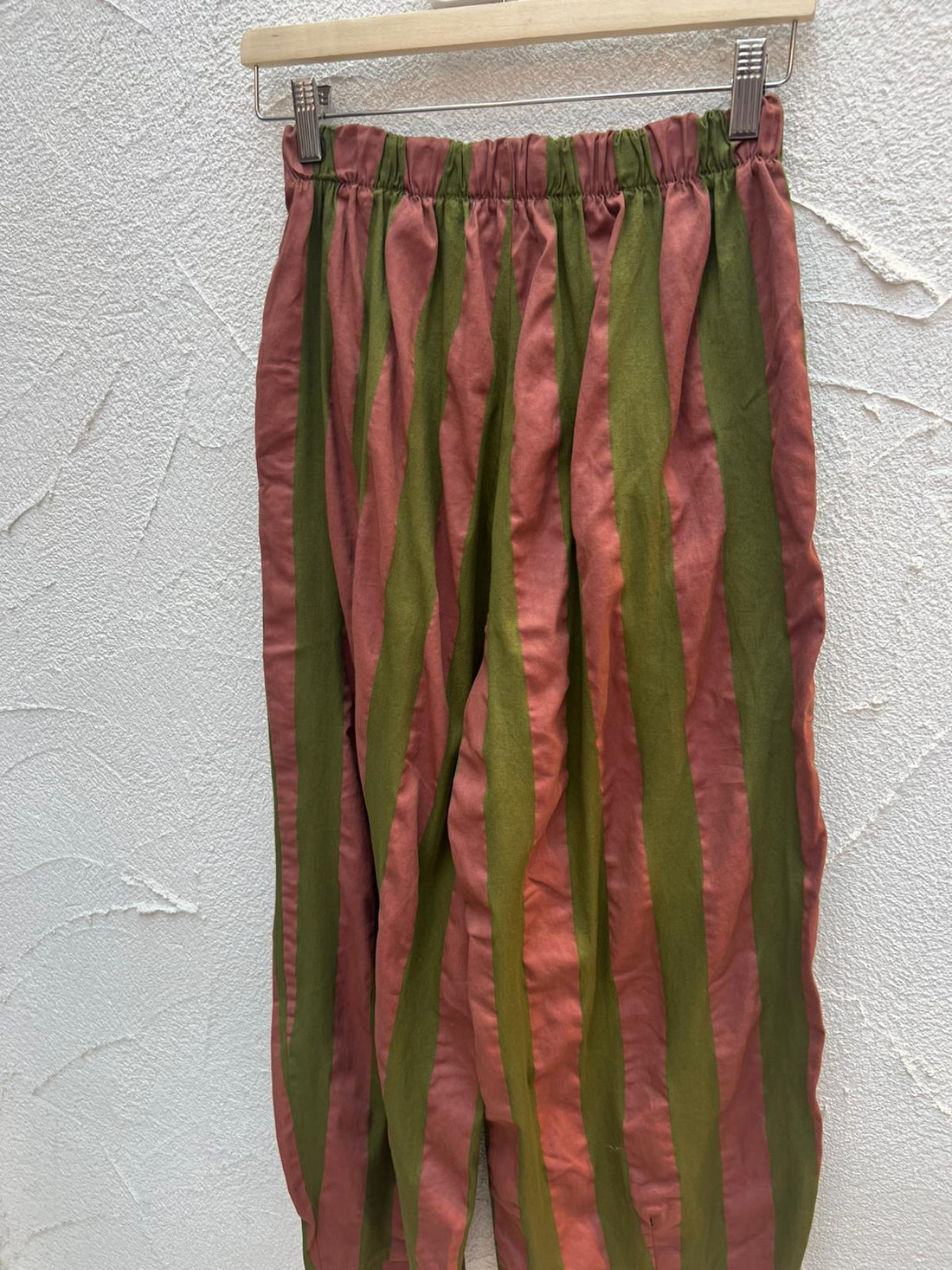 PANTALON - OLIVE GREEN & TERRACOTTA - 67625LEVST