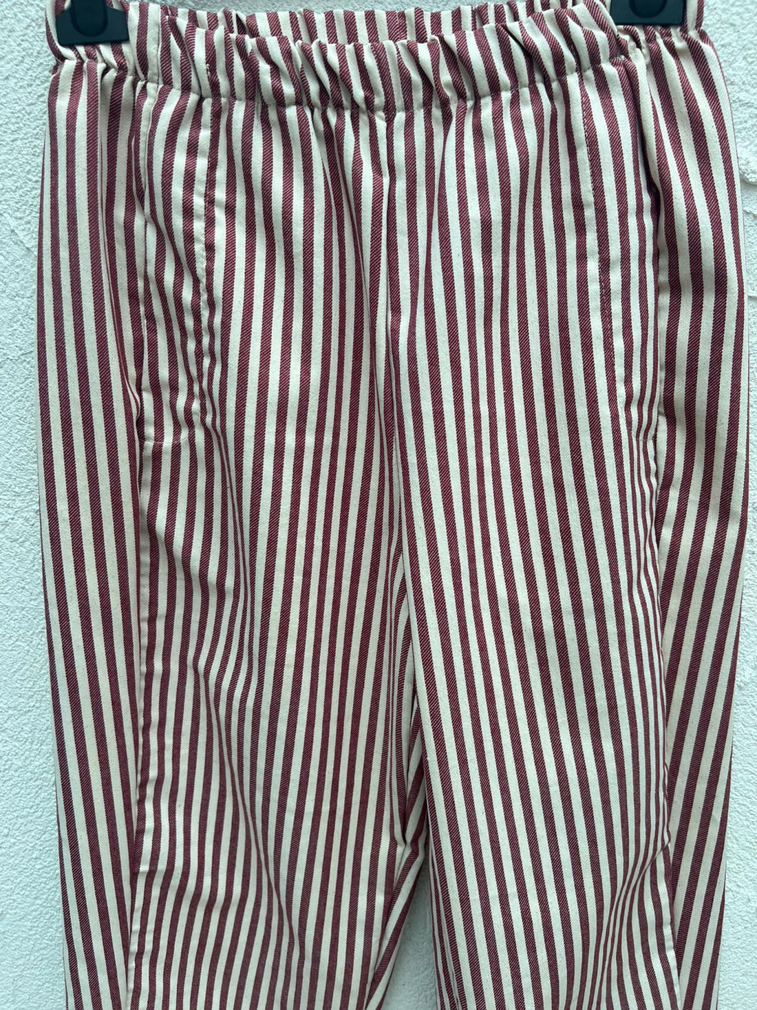 PANTALON - WHITE & MAROON - 21469