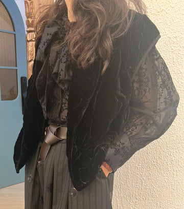 VESTE GILET - 95869 - BLACK