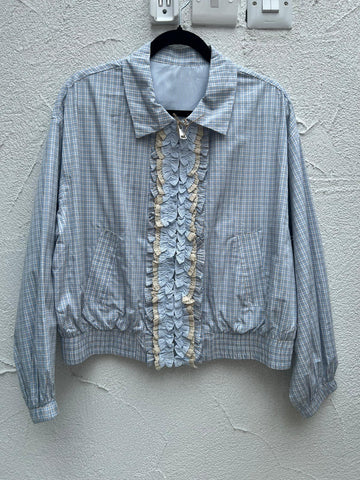 VESTE GILET - LIGHT BLUE & YELLOW - wm2603
