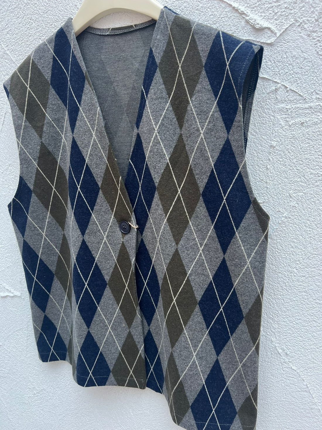 VESTE GILET - 81678 - BLUE & GRAY