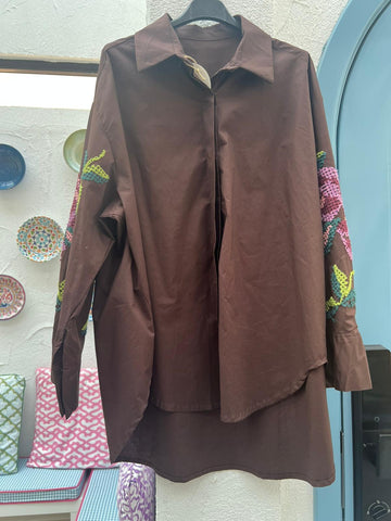 CAMICIA - DARK BROWN - 19533/151