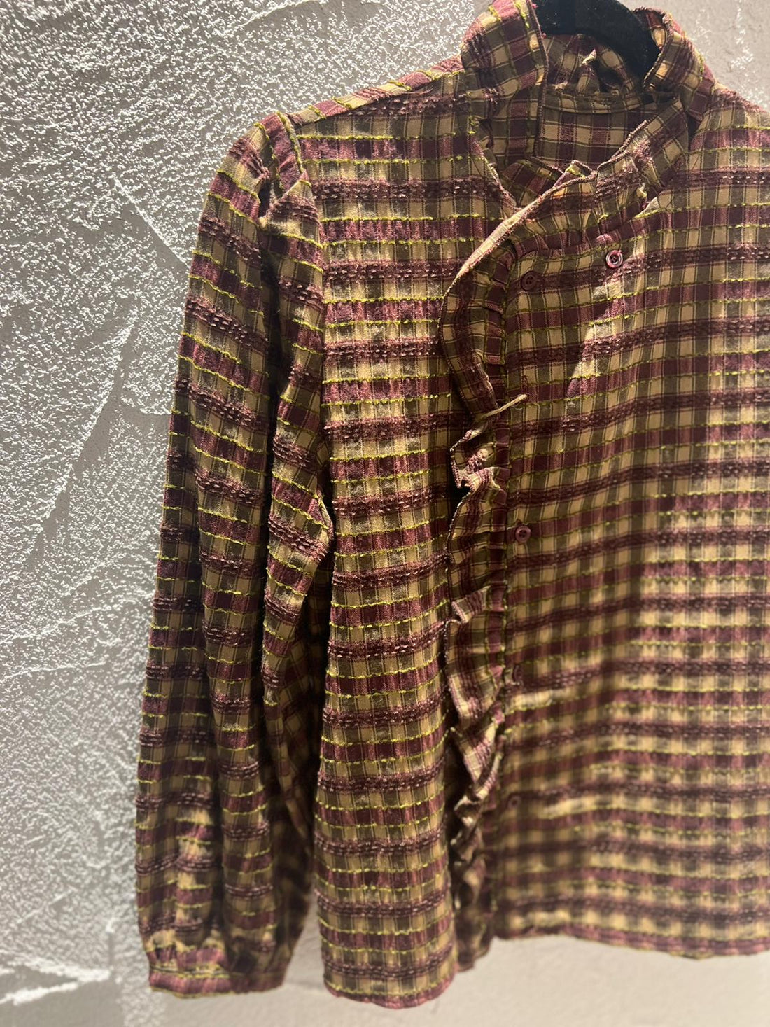 CHEMISE/TUNIQUE - OLIVE GREEN & PURPLE - 1100893-EDNA