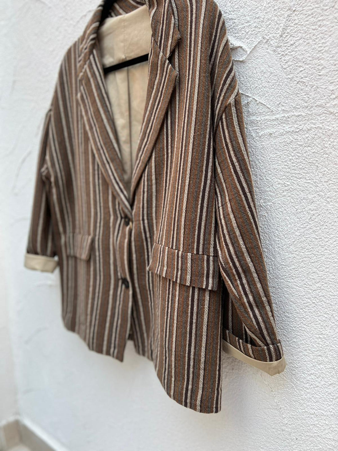 VESTE GILET - BEIGE & BROWN - 2000113-81040